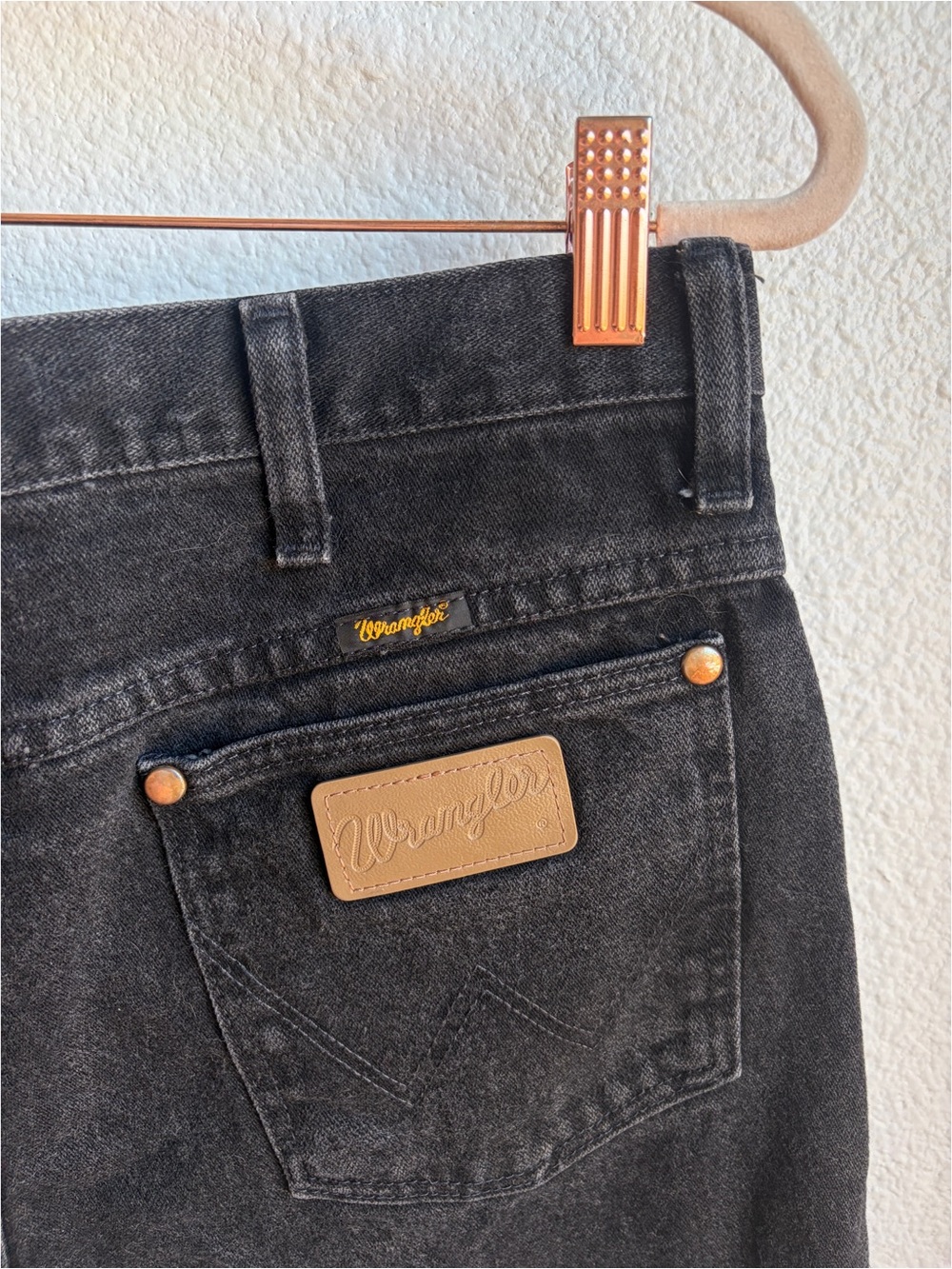 Wrangler Black Cut Off Raw Hem Shorts - Picture 2 of 5